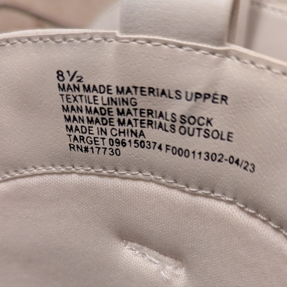 Universal Thread Faux Leather White Tall Cowboy Cowgirl Boots, Size 8.5 - Picture 8 of 8